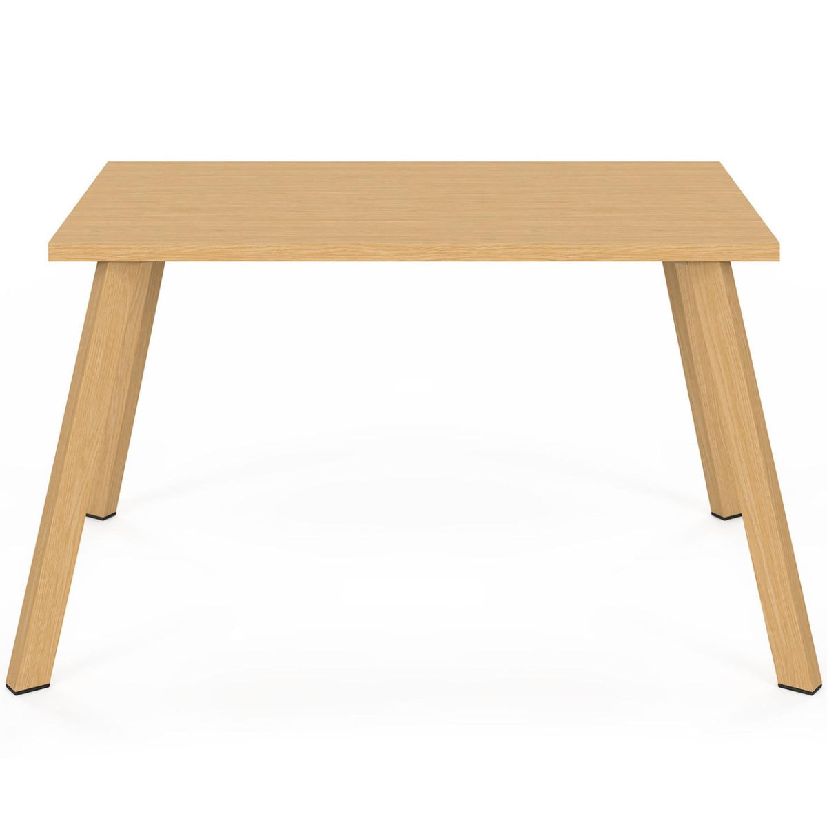 ID MARKET Salon de jardin bas MALTA 4 places structure en métal effet bois, lanières et coussins beiges