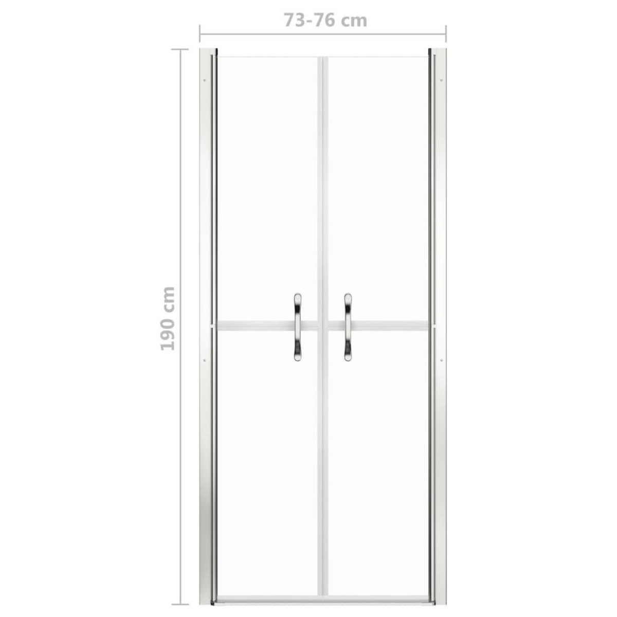 VIDAXL Porte de douche ESG transparent 76x190 cm