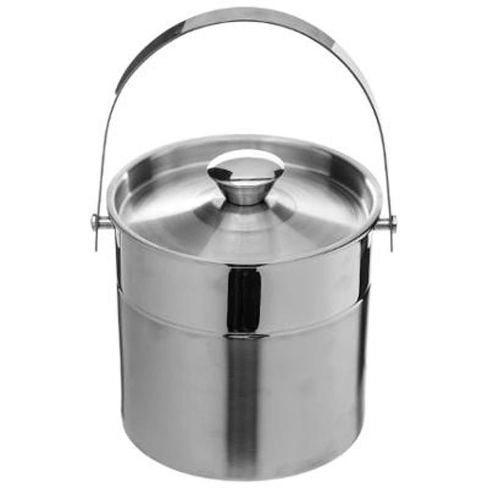 Voir la diapositive 1 :  Seau à Glace Métal  Double Finition  15cm Argent