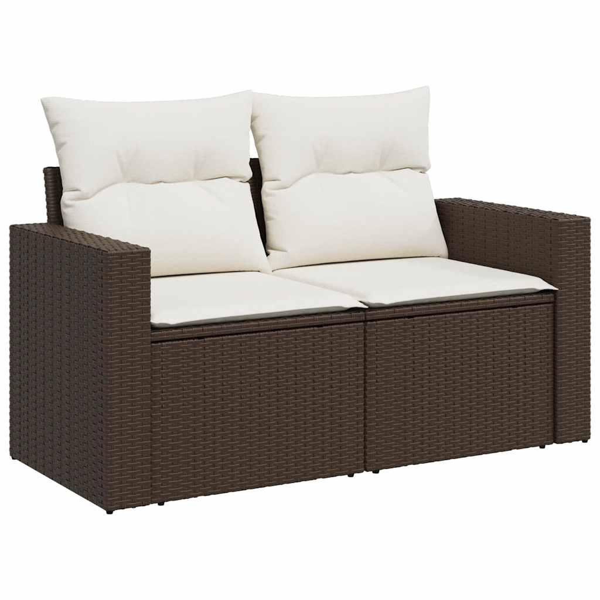 Voir la diapositive 5 : VIDAXL Salon de jardin et coussins 11 pcs marron resine tressee