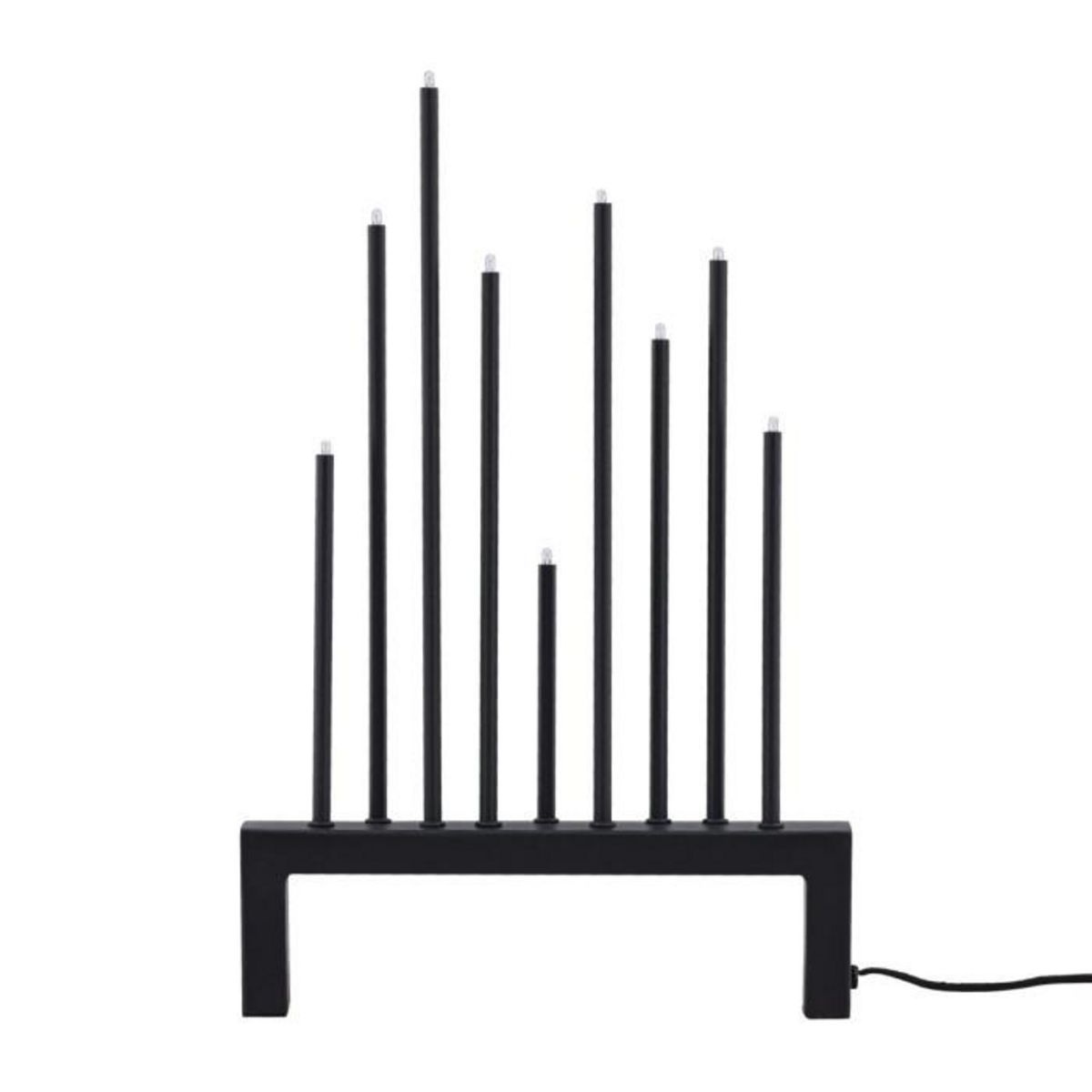 Paris Prix Lampe à Poser Bougeoir Déco  Vallasen  27cm Noir