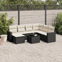 Voir la diapositive 1 : VIDAXL Salon de jardin 8 pcs avec coussins noir resine tressee