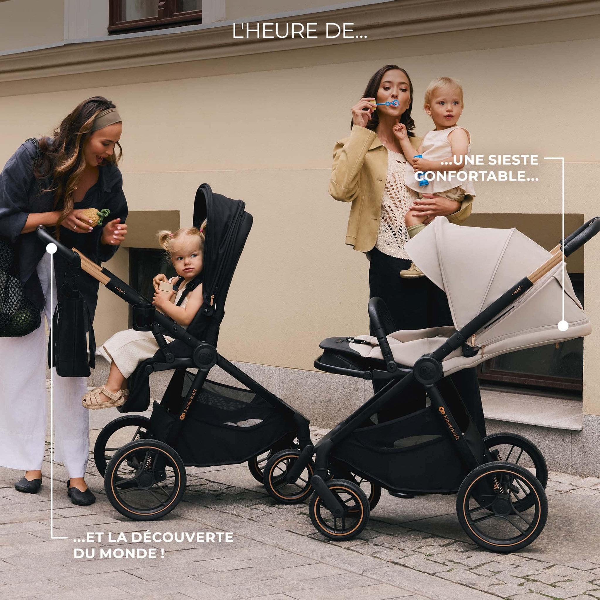 Voir la diapositive 3 : KINDERKRAFT Poussette combinée polyvalente 2 en 1 avec siège réversible à 27 kg