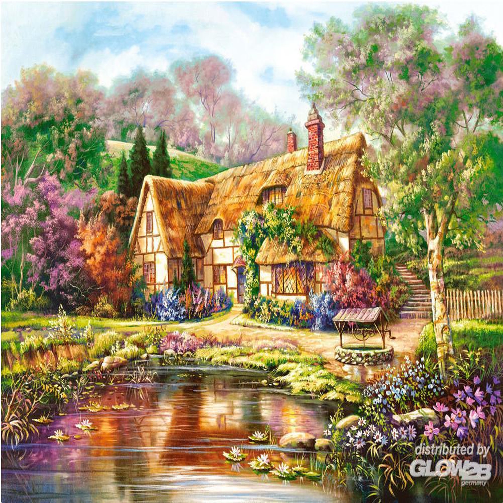 Voir la diapositive 4 : Castorland Puzzle 3000 pièces : Twilight at Woodgreen Pond