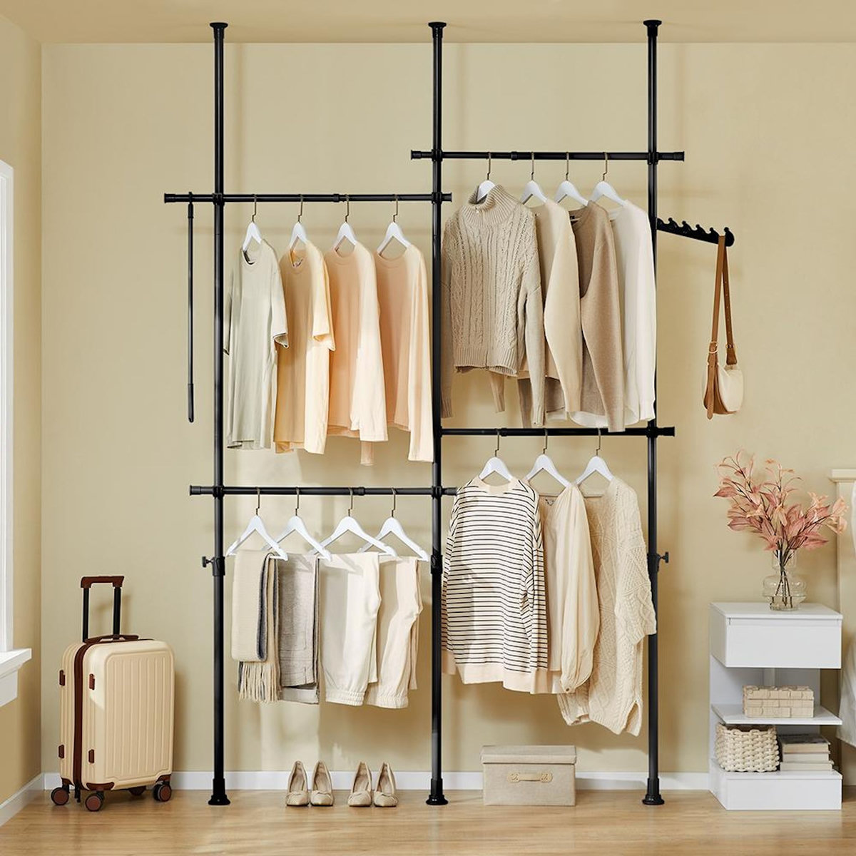 SOBUY SoBuy - Portemanteau Télescopique sur Pied - Industriel - KLS03-II