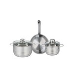 ELO Ensemble de 1 Poêle de cuisson 24 cm et 2 faitouts 16 et 20 cm Elo Profi Brillant