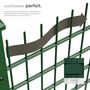 Voir la diapositive 3 : tectake Bandes brise-vue PVC pour clôtures à barreaux simples et doubles vert