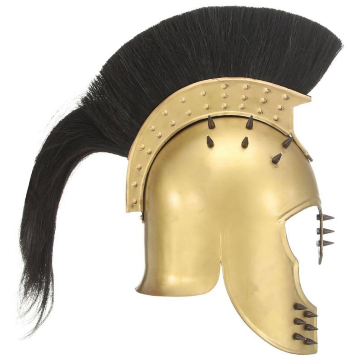 VIDAXL Casque de guerrier grec antique pour GN Laiton Acier