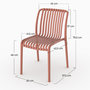 Voir la diapositive 4 : Rendez vous déco Lot de 2 chaises de jardin empilables en plastique terracotta-Duli