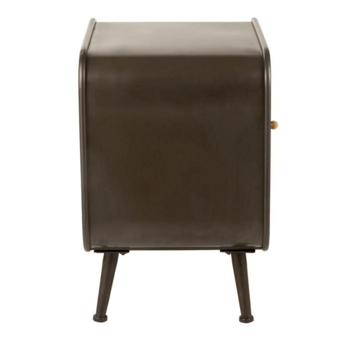 Paris Prix Table d'Appoint 1 Tiroir  Loca  60cm Naturel & Noir