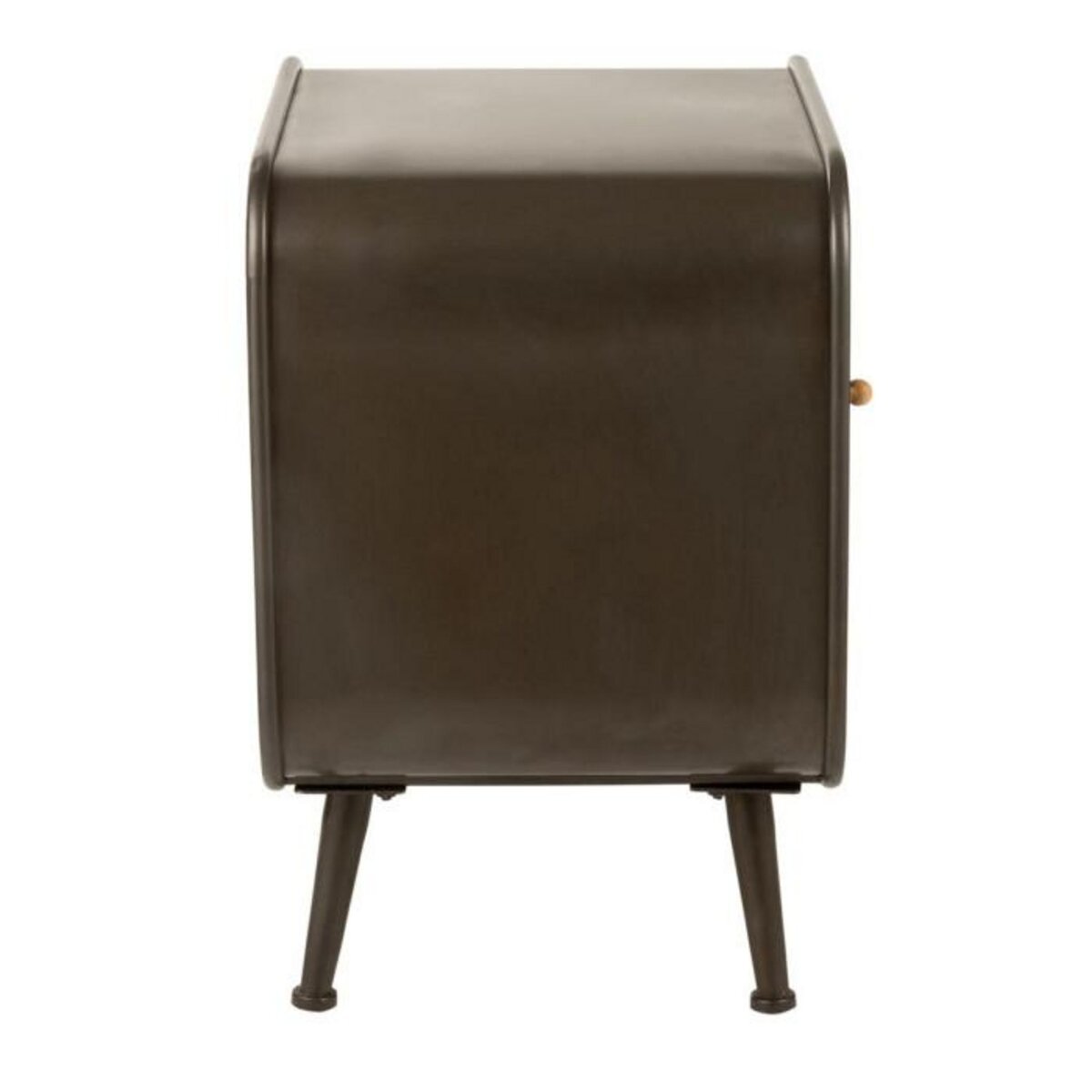 Paris Prix Table d'Appoint 1 Tiroir  Loca  60cm Naturel & Noir