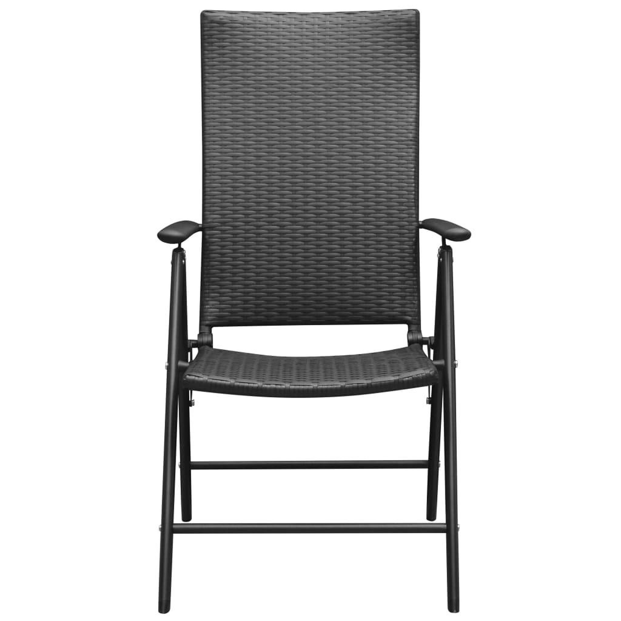 Voir la diapositive 5 : VIDAXL Ensemble a manger de jardin 5 pcs noir