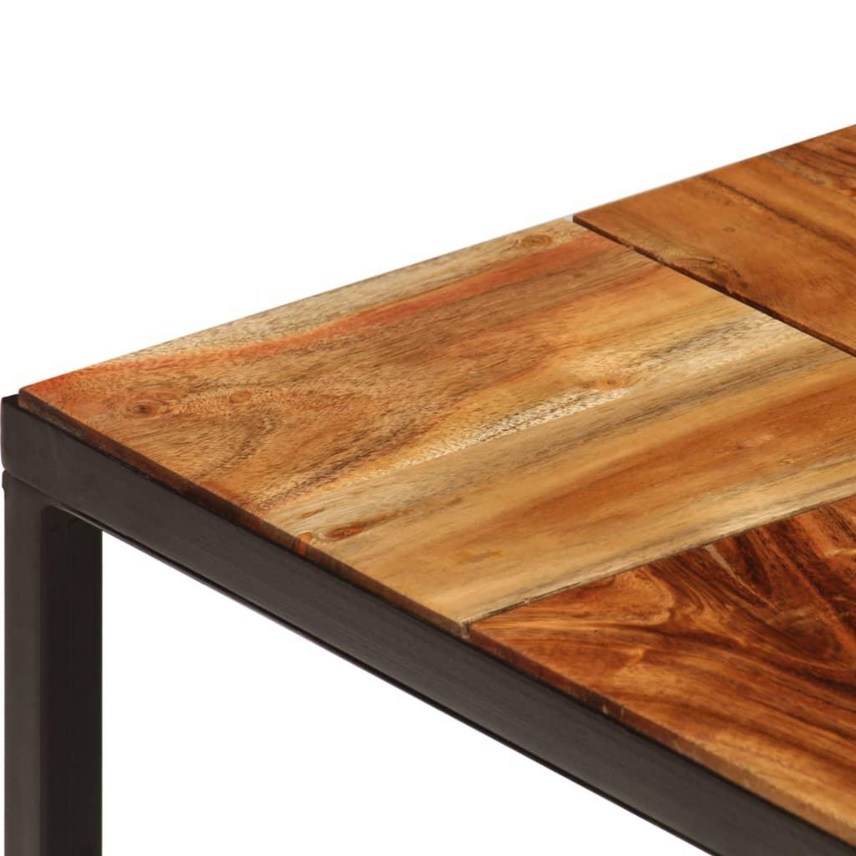 VIDAXL Table basse 110x60x40 cm Bois d'acacia solide et acier