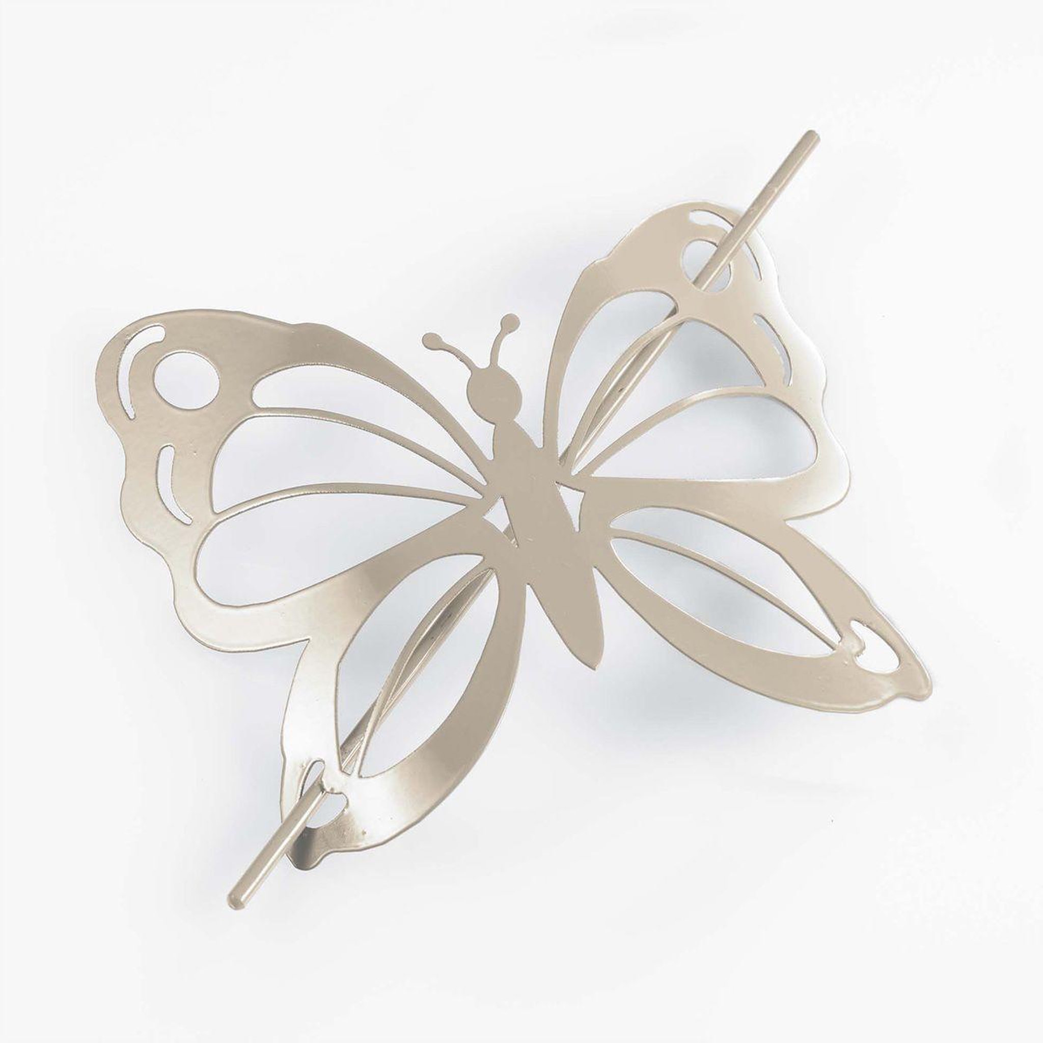 Voir la diapositive 2 : Douceur d'Intérieur Embrasse de rideau broche  farfalina  16cm taupe