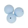 Artemio 3 perles silicone rondes - 15 mm - bleu pastel