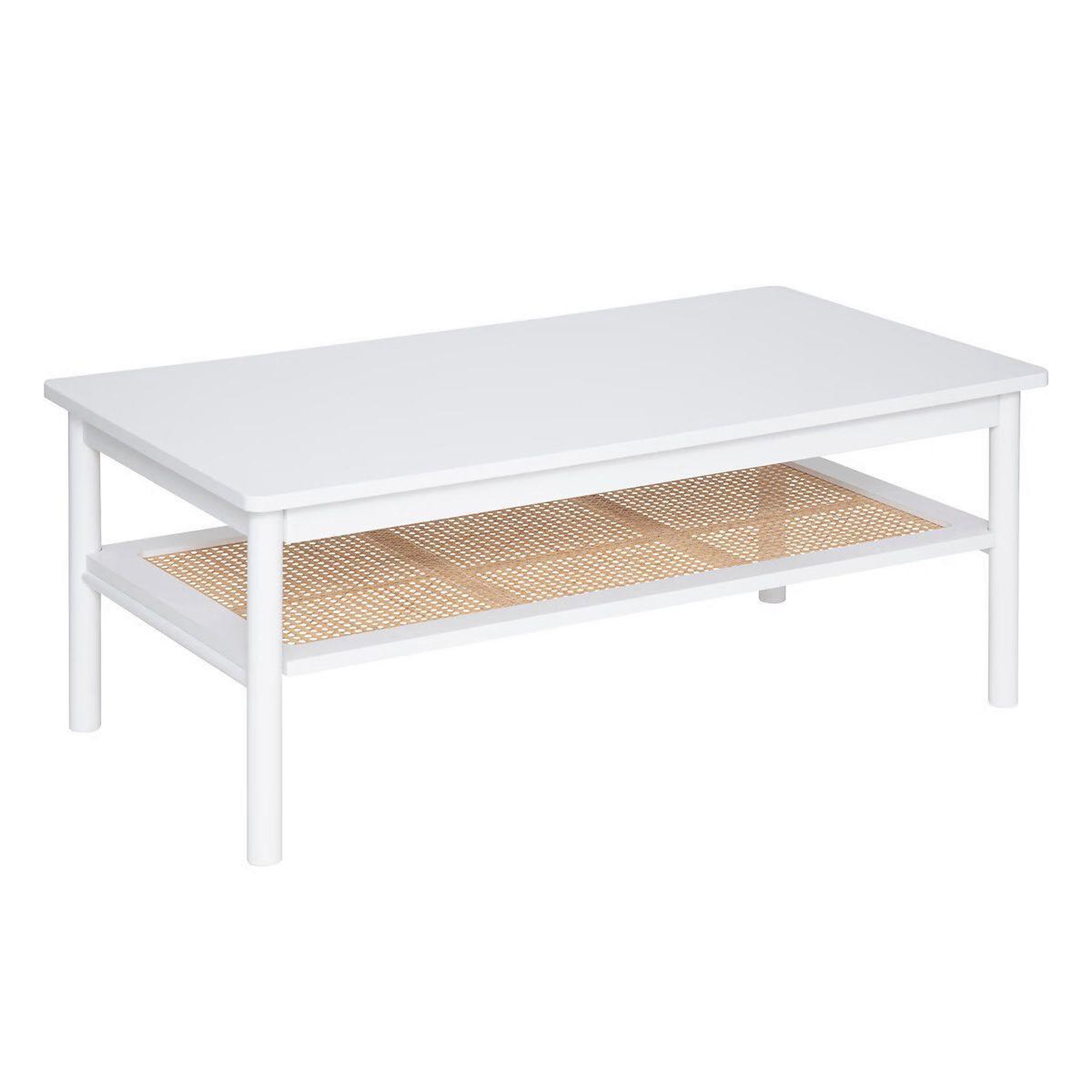 ATMOSPHERA Table basse avec étagère  cabras  109cm blanc