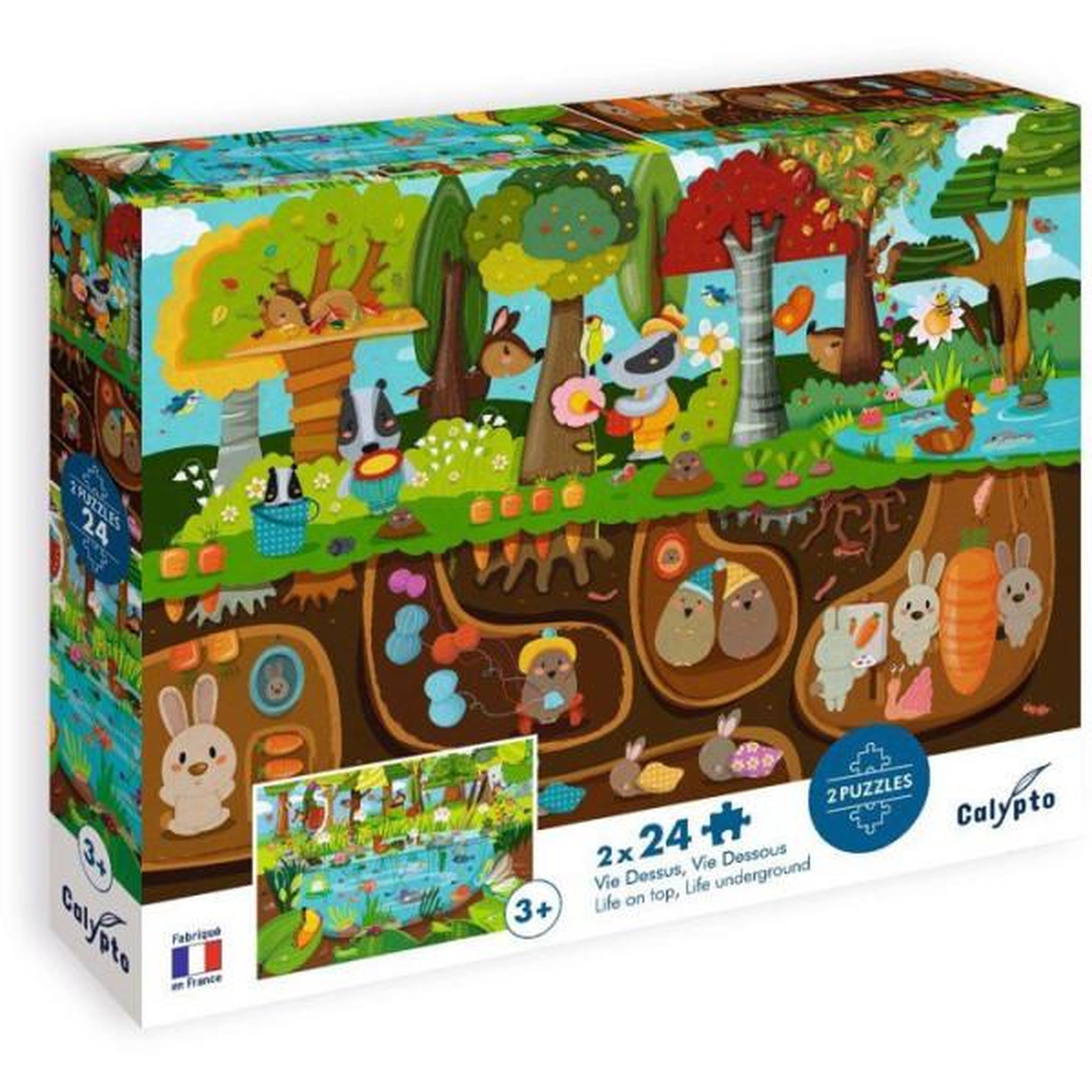 Sentosphere 2 puzzles - sentosphere - 24 pieces - la vie dessus / vi dessous - observation - mémoire - logique - des 3 ans