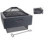 Voir la diapositive 2 : ProGarden ProGarden Bol a feu et grille de barbecue Gris fonce 52,5x52,5x18,5 cm
