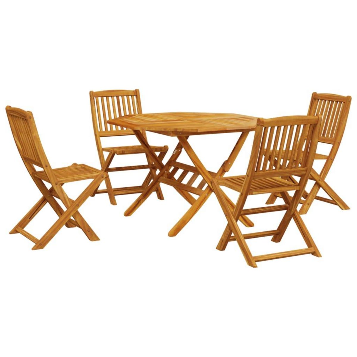 VIDAXL Ensemble a manger de jardin pliable 5 pcs bois massif d'acacia