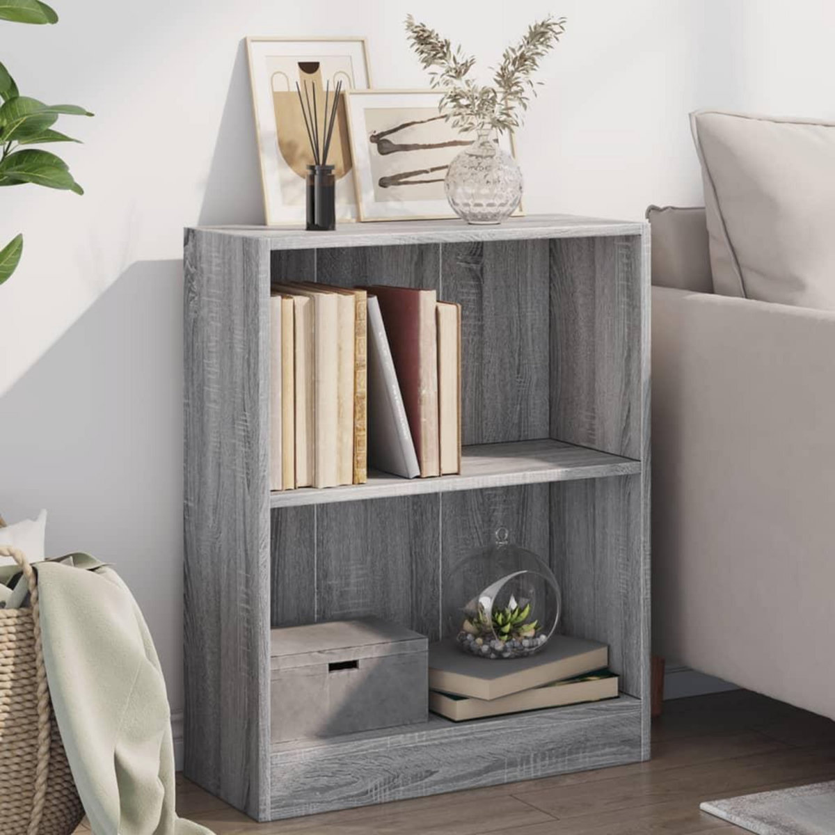 VIDAXL Bibliotheque Sonoma gris 60x24x76 cm Bois d'ingenierie