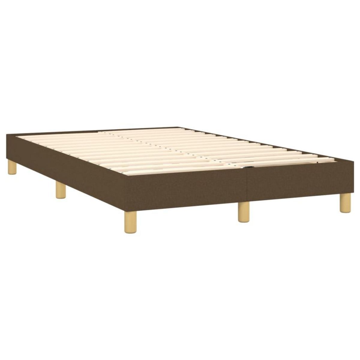 VIDAXL Cadre de lit sans matelas marron fonce 120x200 cm tissu
