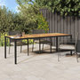 Voir la diapositive 1 : VIDAXL Table de jardin Noir 250x100x75 cm Resine tressee