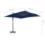 Voir la diapositive 6 : VIDAXL Parasol de jardin en porte-a-faux et mat en aluminium bleu azur