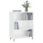 Voir la diapositive 3 : VIDAXL Bibliotheque blanc brillant 69,5x32,5x90 cm bois d'ingenierie