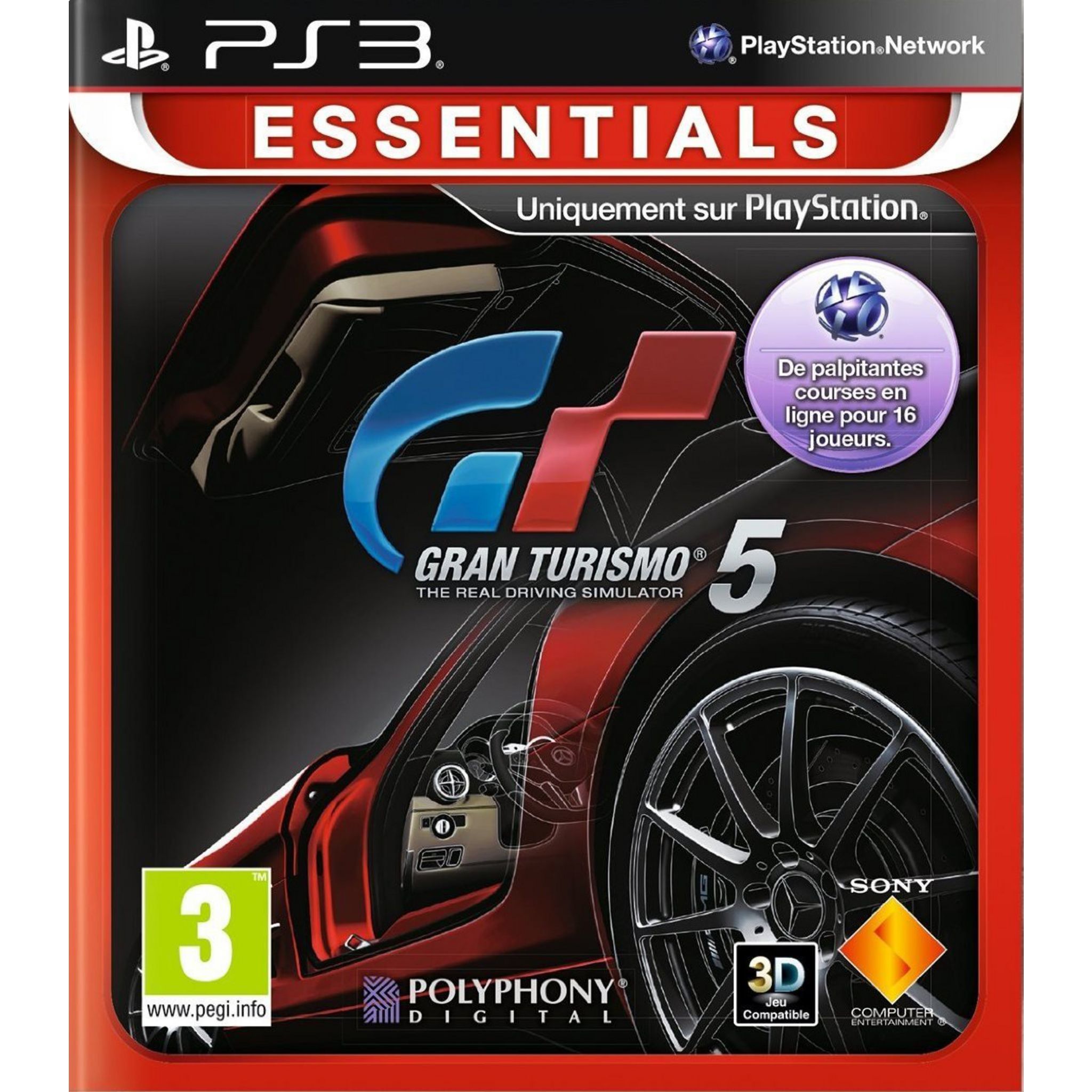 Jeu Gran Turismo 5 Essentials PS3 Version PAL FR - Très Bon état