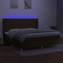 Voir la diapositive 3 : VIDAXL Sommier a lattes de lit matelas et LED Marron fonce 200x200 cm