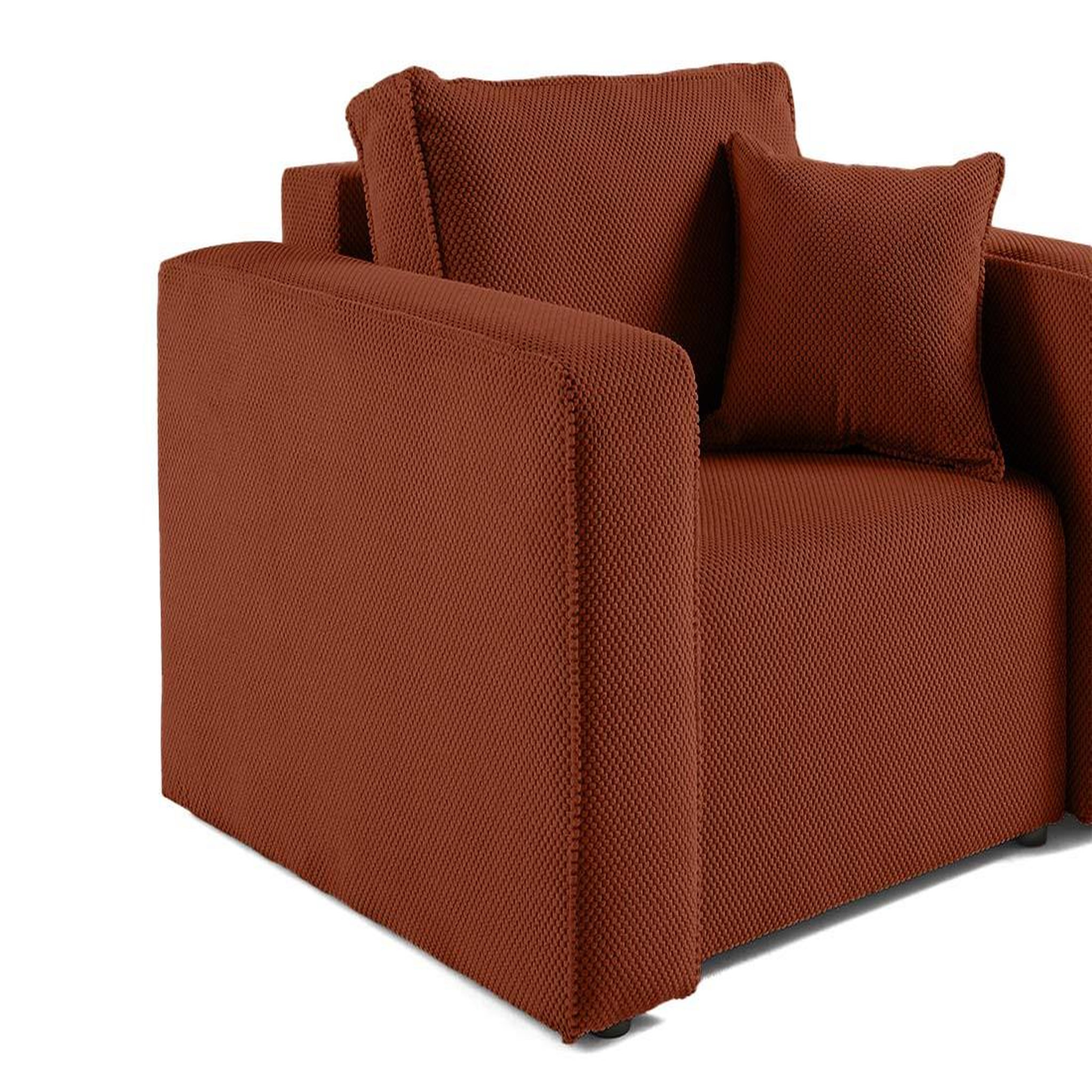 Voir la diapositive 4 : BEST MOBILIER Topaze - fauteuil - en velours texturé