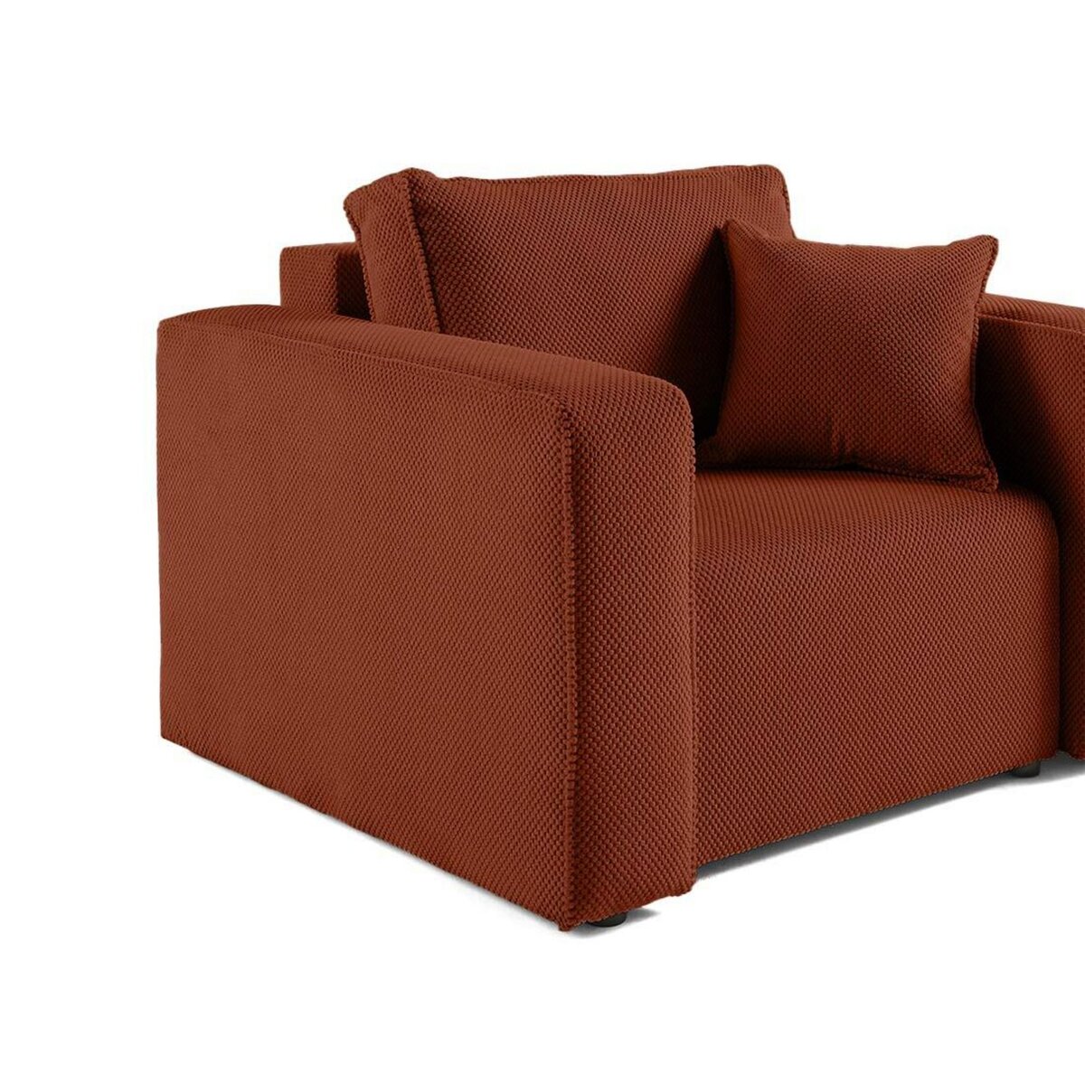 BEST MOBILIER Topaze - fauteuil - en velours texturé