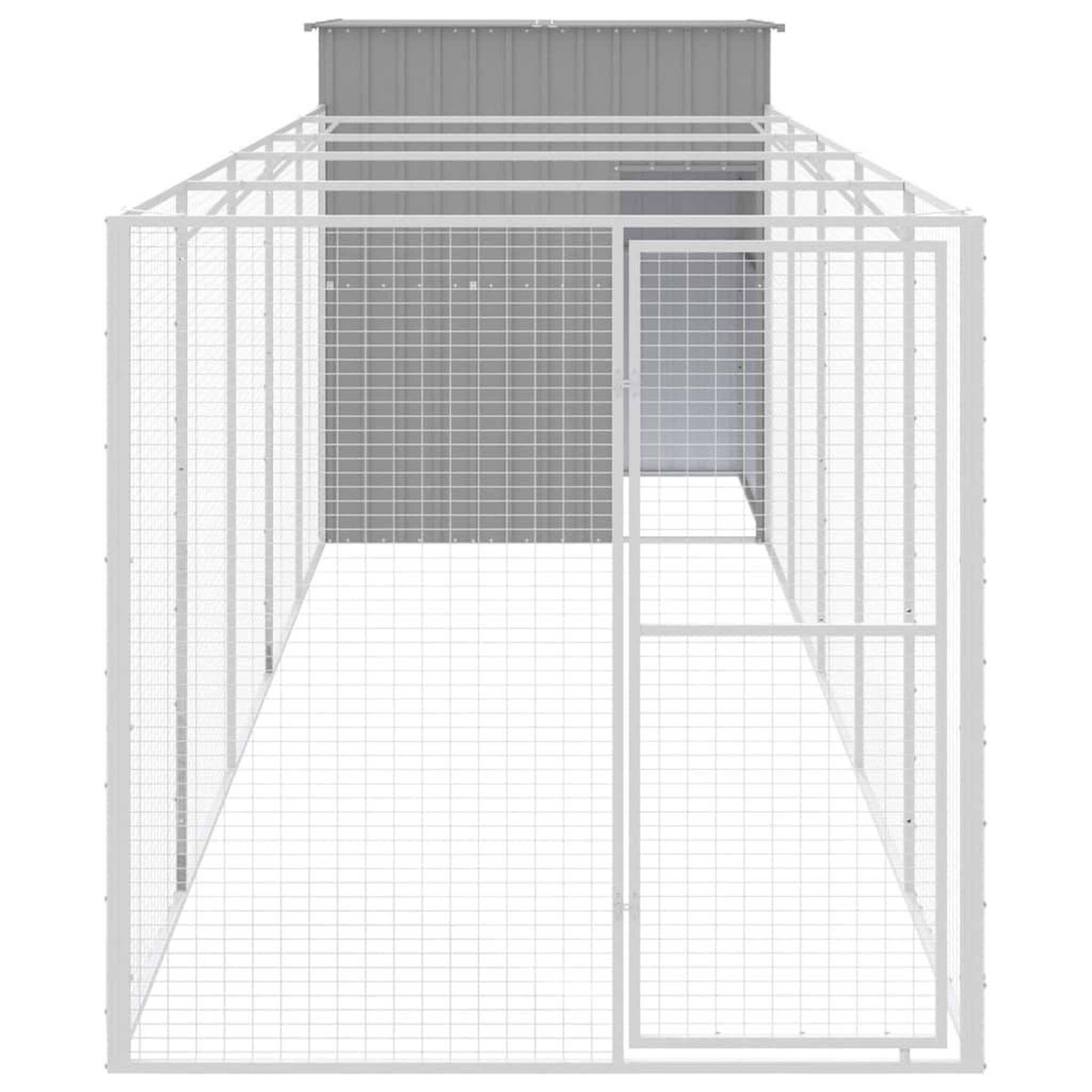 Voir la diapositive 3 : VIDAXL Niche pour chien avec cour gris clair 165x659x181 cm