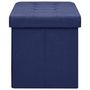 Voir la diapositive 4 : VIDAXL Banc de rangement pliable Bleu Faux lin