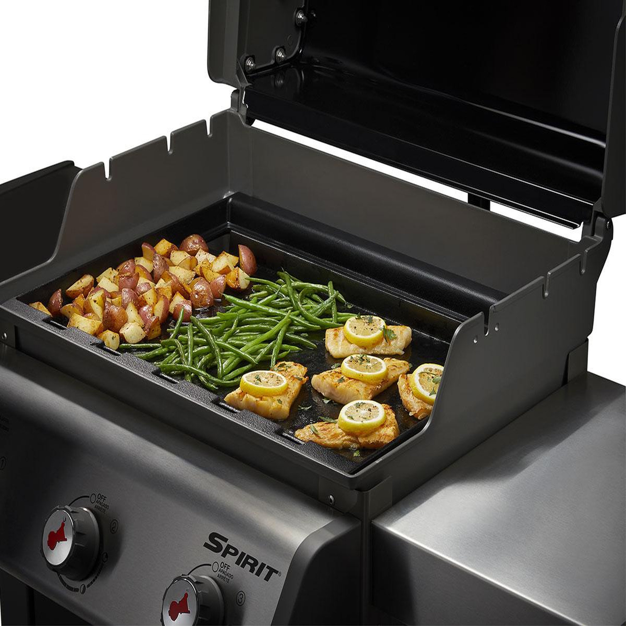 Voir la diapositive 5 : Weber Plancha pour barbecue grand format pour spirit 3 bruleurs