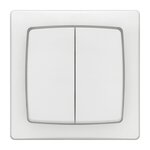 Legrand Double interrupteur va-et-vient saillie complet, LEGRAND Asl, blanc