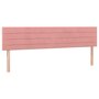 Voir la diapositive 2 : VIDAXL Tetes de lit 2 pcs Rose 100x5x78/88 cm Velours