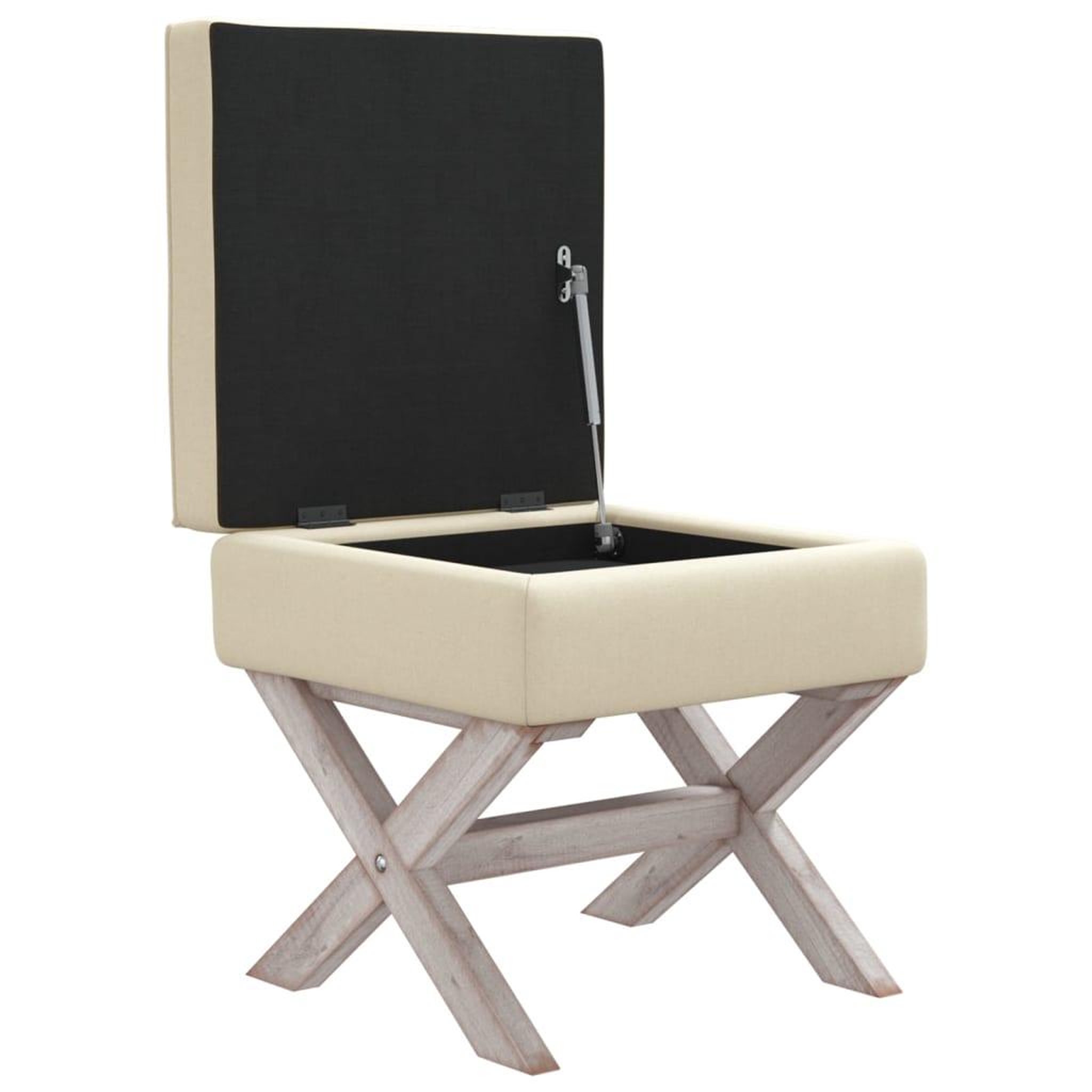 Voir la diapositive 4 : VIDAXL Tabouret de rangement 45x45x49 cm lin