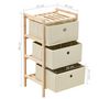Voir la diapositive 6 : VIDAXL Etageres de rangement avec 3 paniers en tissu 2 pcs beige cedre