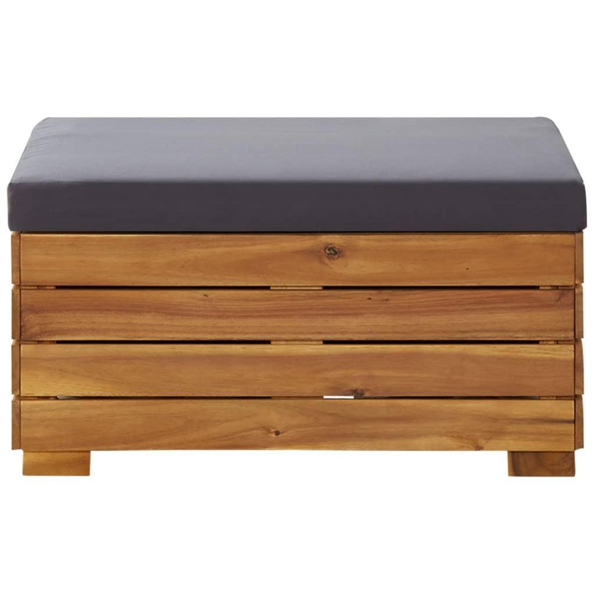 VIDAXL Repose-pied sectionnel 1 pc avec coussin Bois d'acacia solide