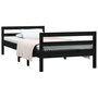 Voir la diapositive 3 : VIDAXL Cadre de lit sans matelas noir 90x200 cm bois de pin massif