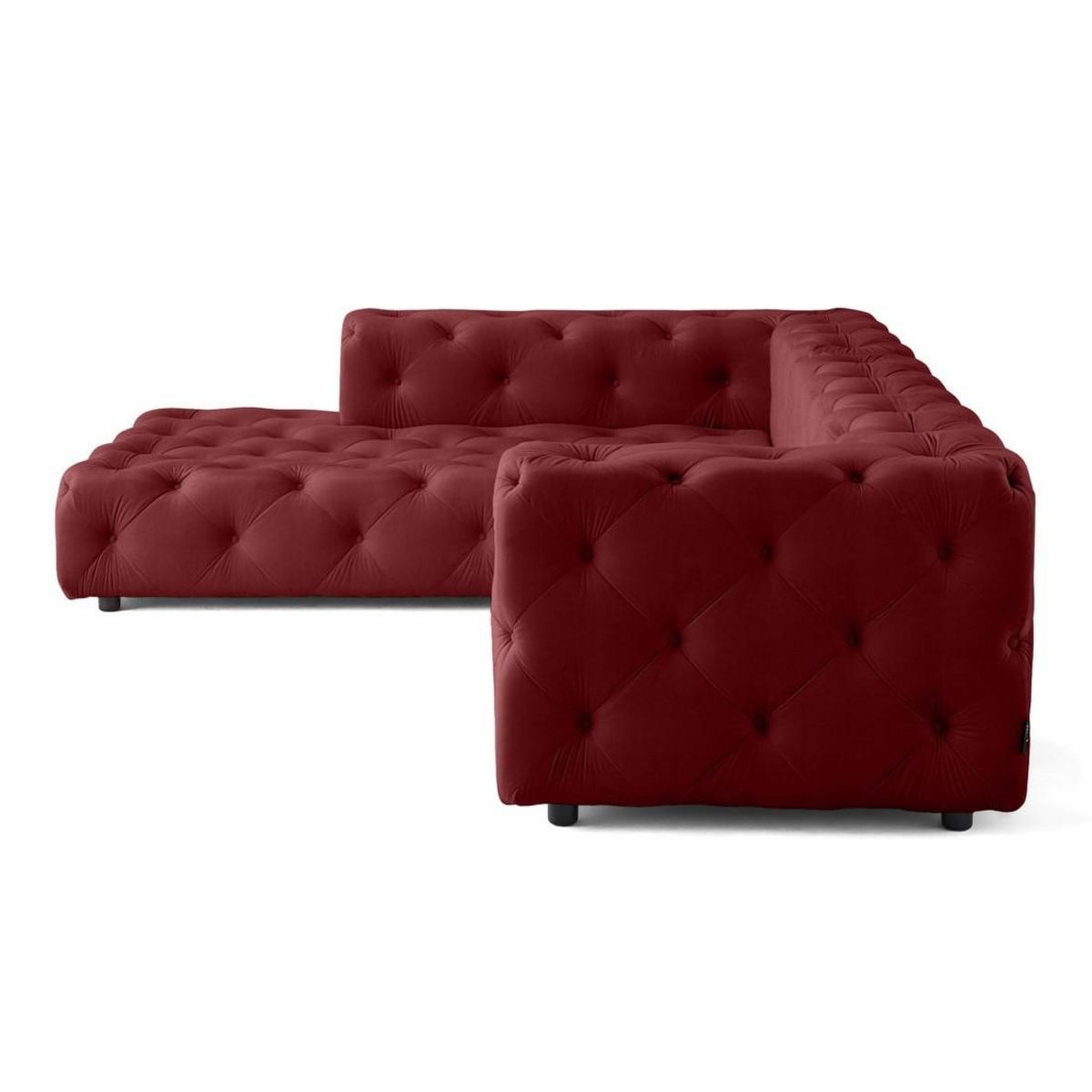 LISA DESIGN Gallata - canapé chesterfield d'angle gauche - 5 places - en velours