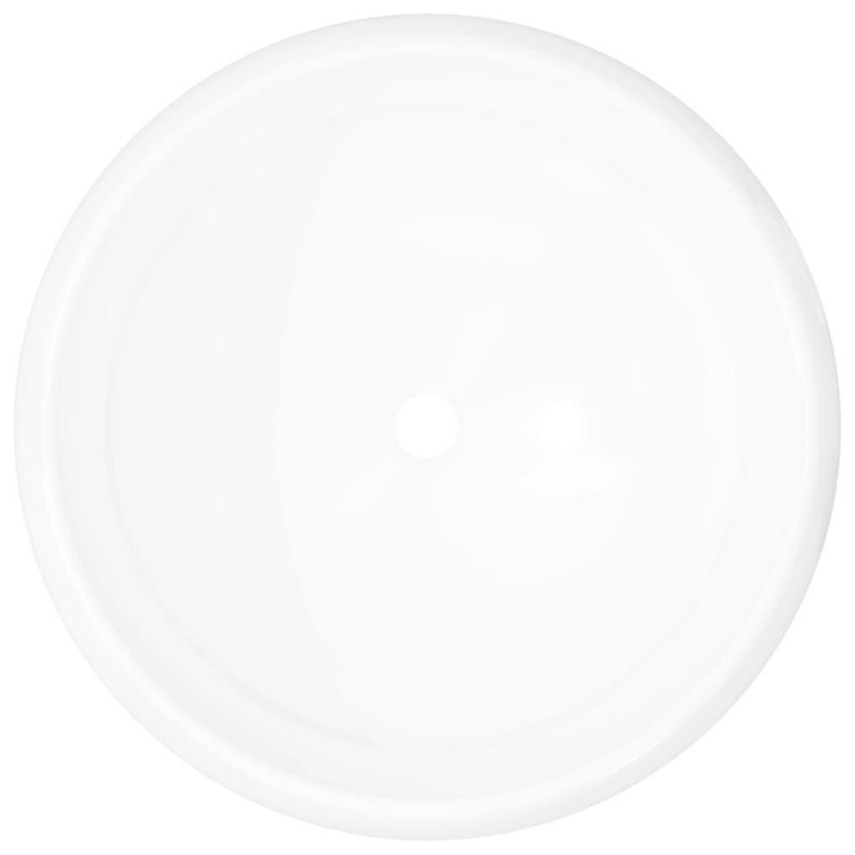 VIDAXL Lavabo ronde Ceramique Blanc 40 x 15 cm