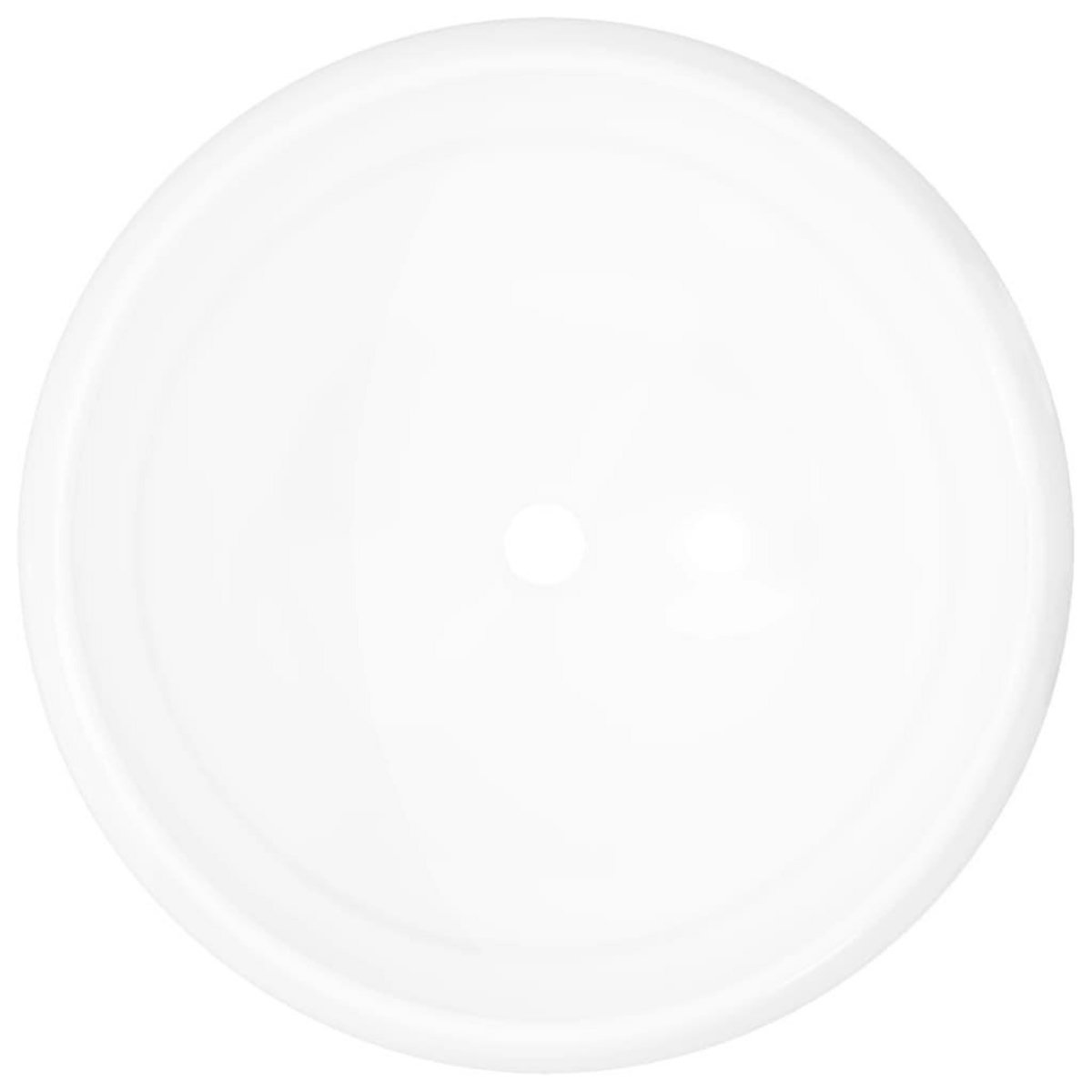 VIDAXL Lavabo ronde Ceramique Blanc 40 x 15 cm