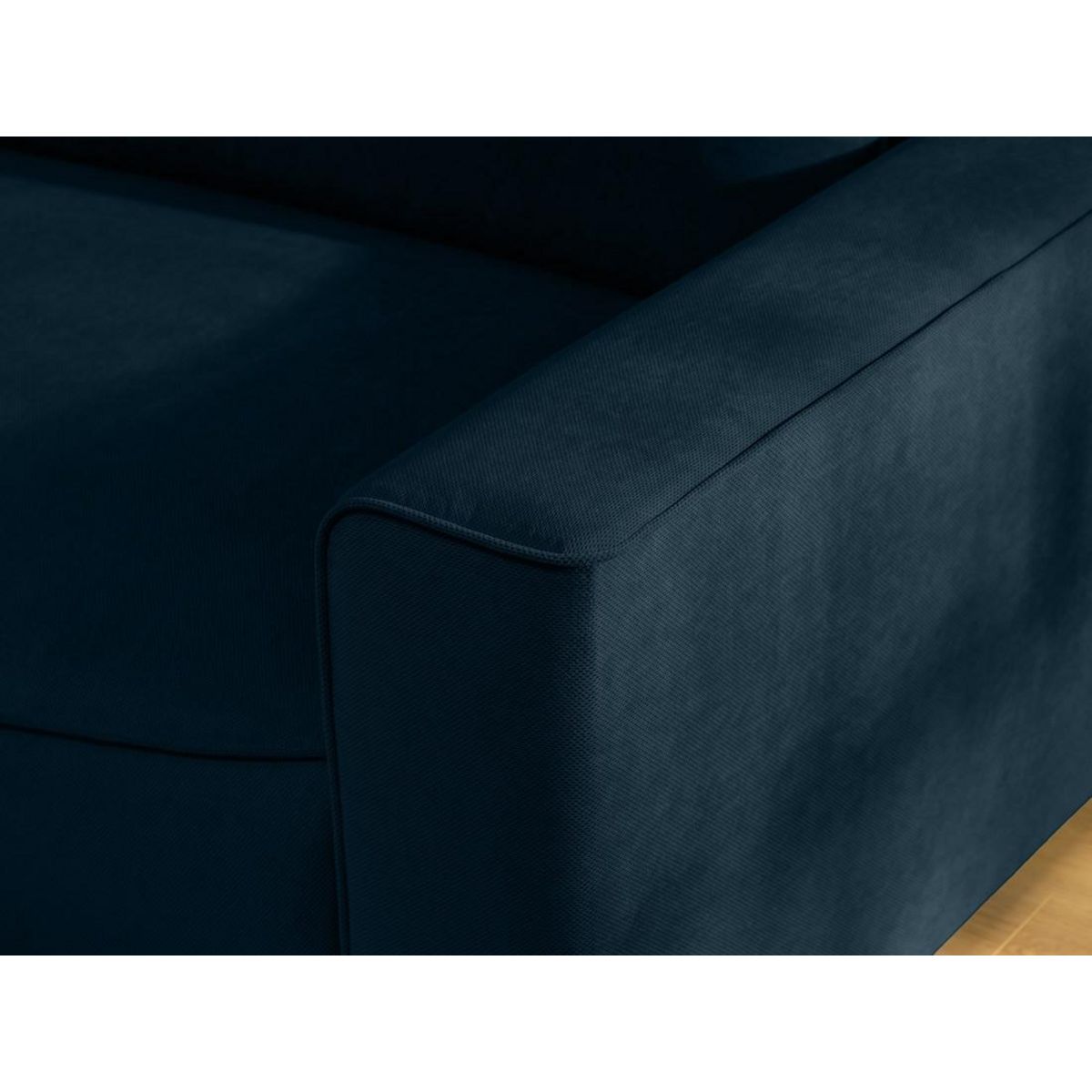 BEST MOBILIER Aurelia - canapé d'angle gauche 4 places convertible avec coffre en tissu texturé