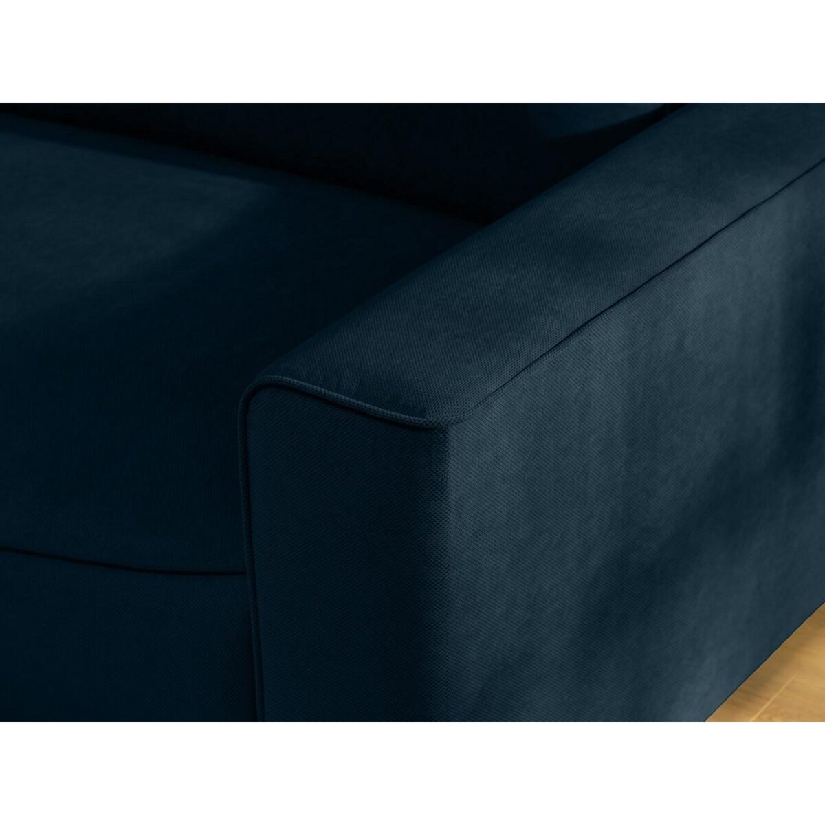 BEST MOBILIER Aurelia - canapé d'angle gauche 4 places convertible avec coffre en tissu texturé