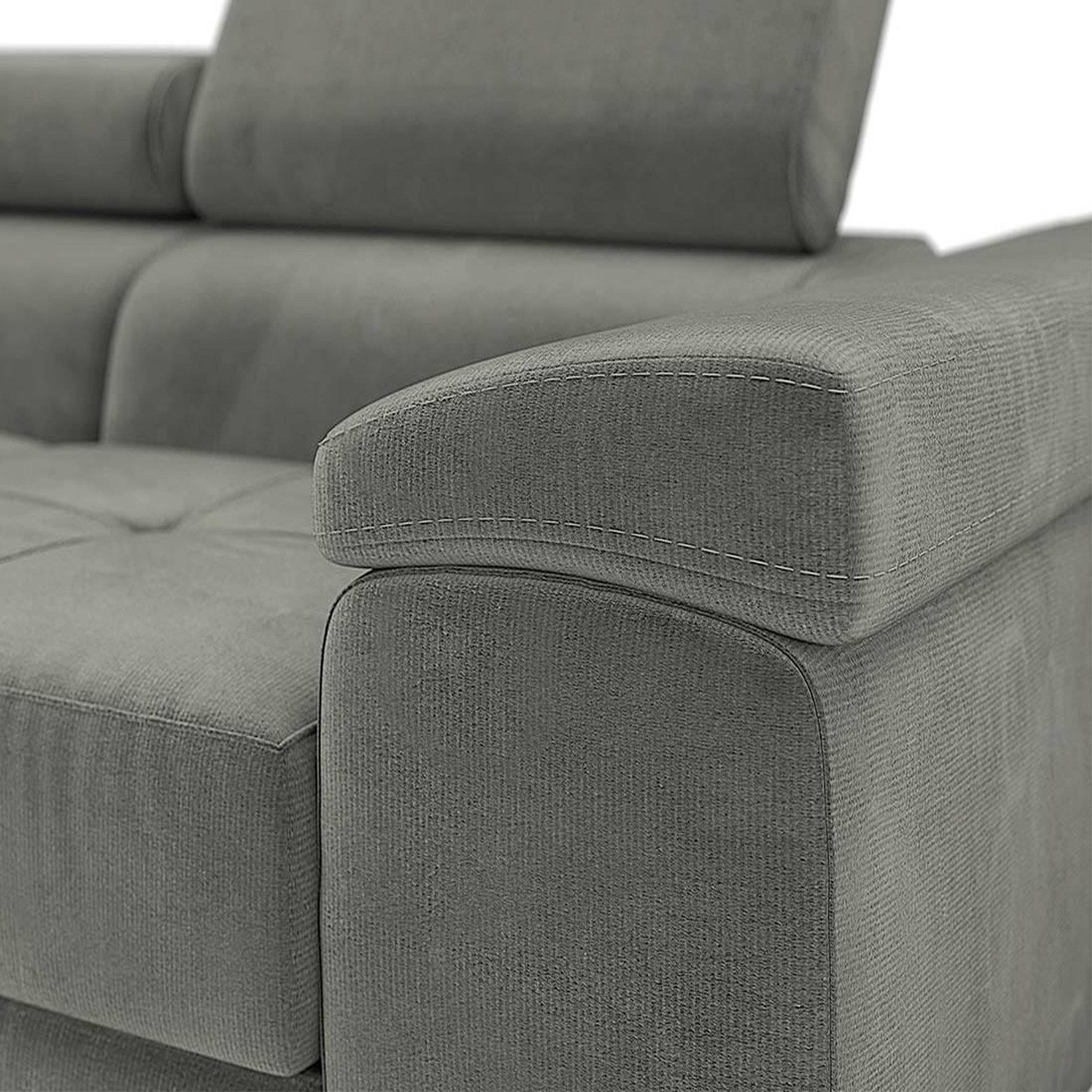 Voir la diapositive 3 : BEST MOBILIER Pablo - canapé droit 2 places avec têtières ajustables - en velours