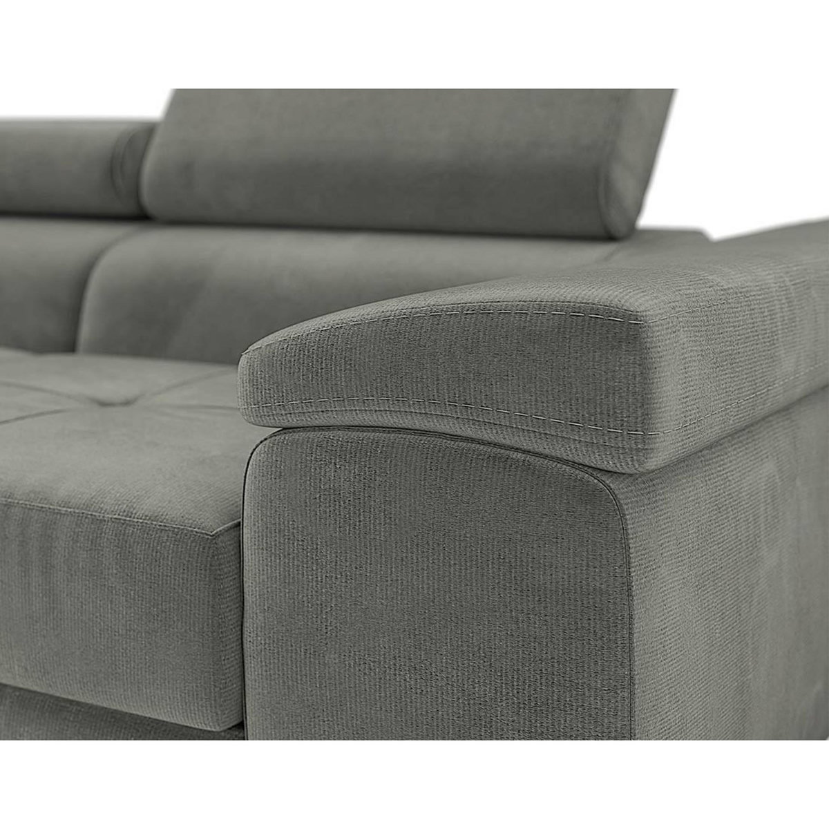 BEST MOBILIER Pablo - canapé droit 2 places avec têtières ajustables - en velours