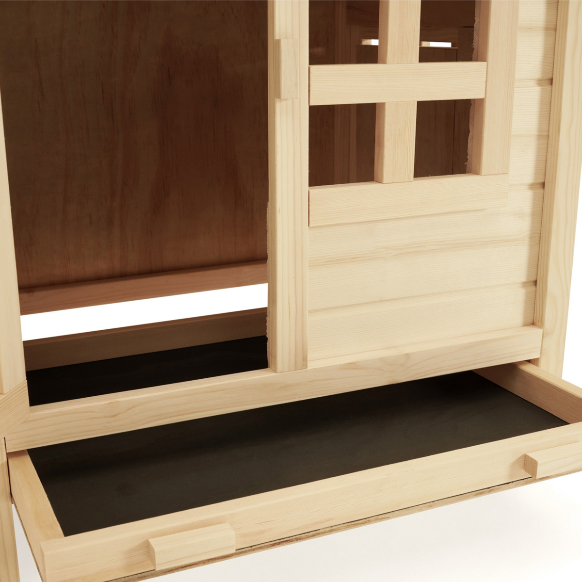 ID MARKET Poulailler sur pilotis avec pondoir en bois