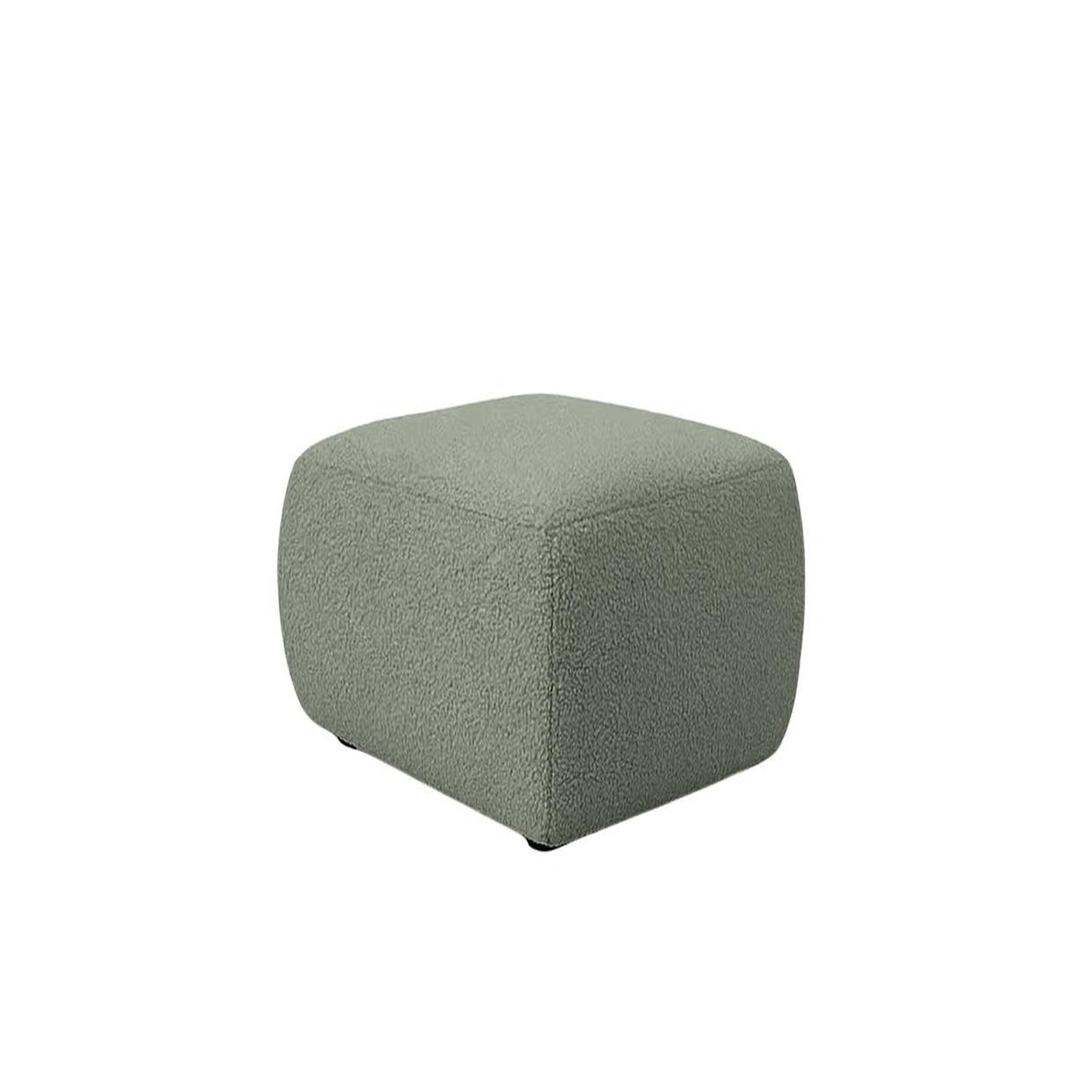 Voir la diapositive 1 : CASANOVA PARIS Ariel - pouf en tissu bouclette 80x80x40